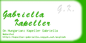 gabriella kapeller business card